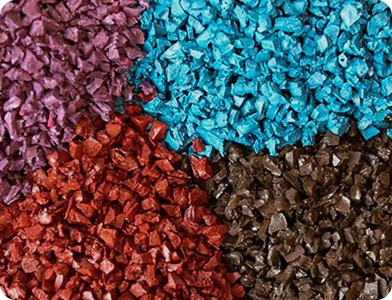 Colour-coated granulate